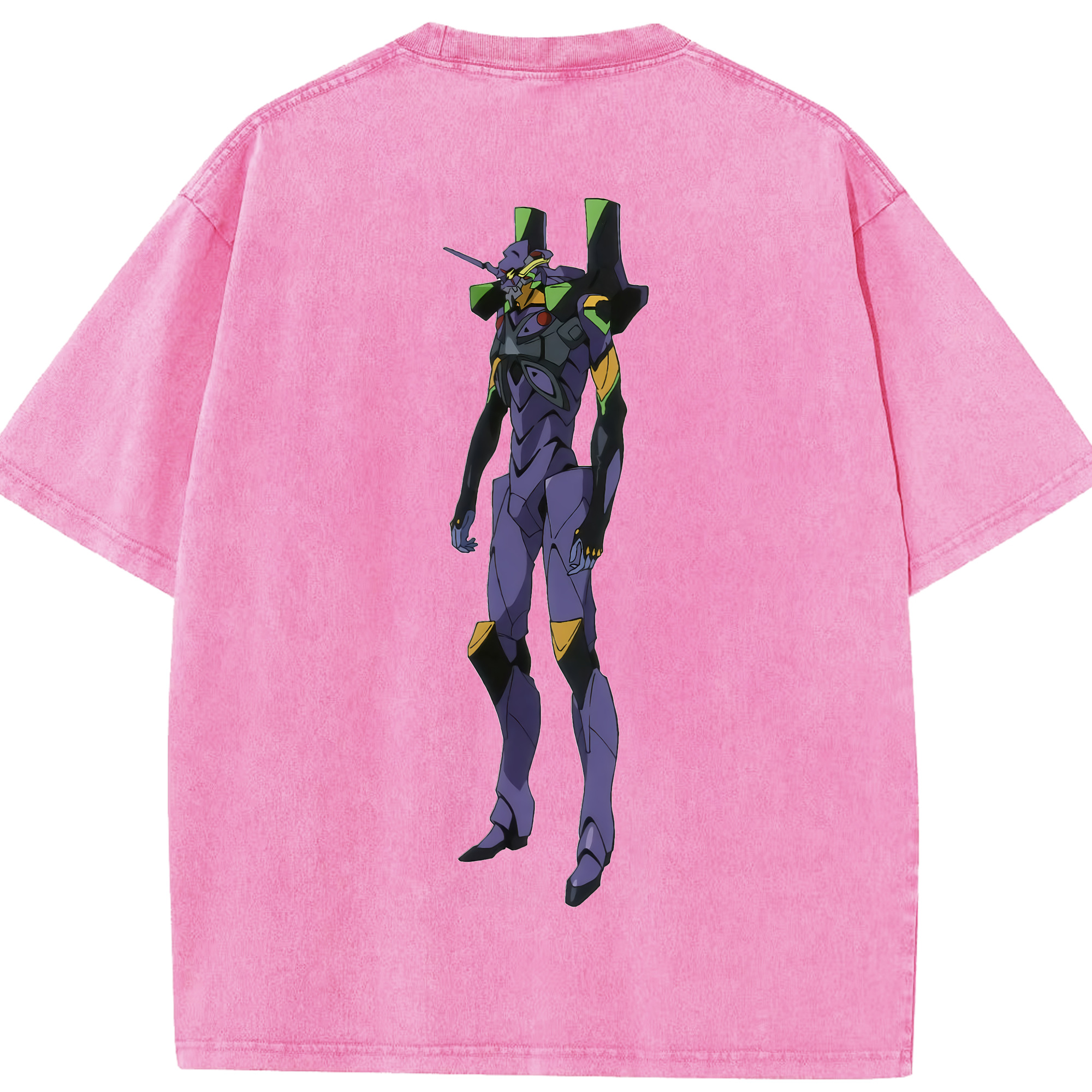 （画像用） EVA 新世紀エヴァンゲリオン 綿100% ヴィンテージ風 半袖Tシャツ（背面プリント）